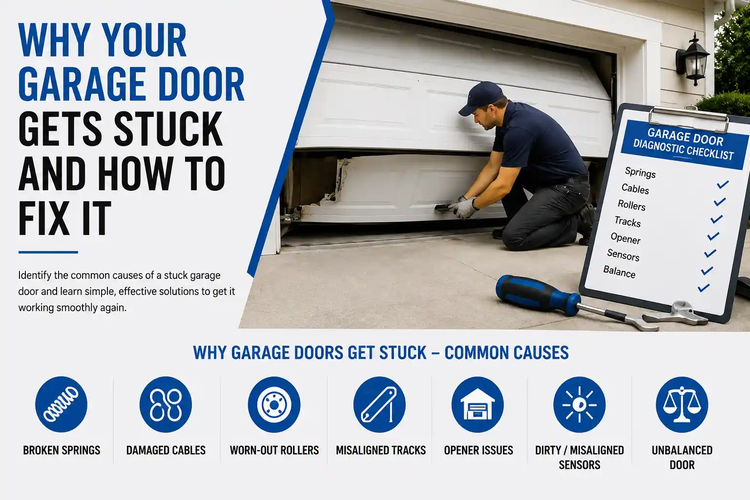 Why Your Garage Door Gets Stuck and How to Fix It