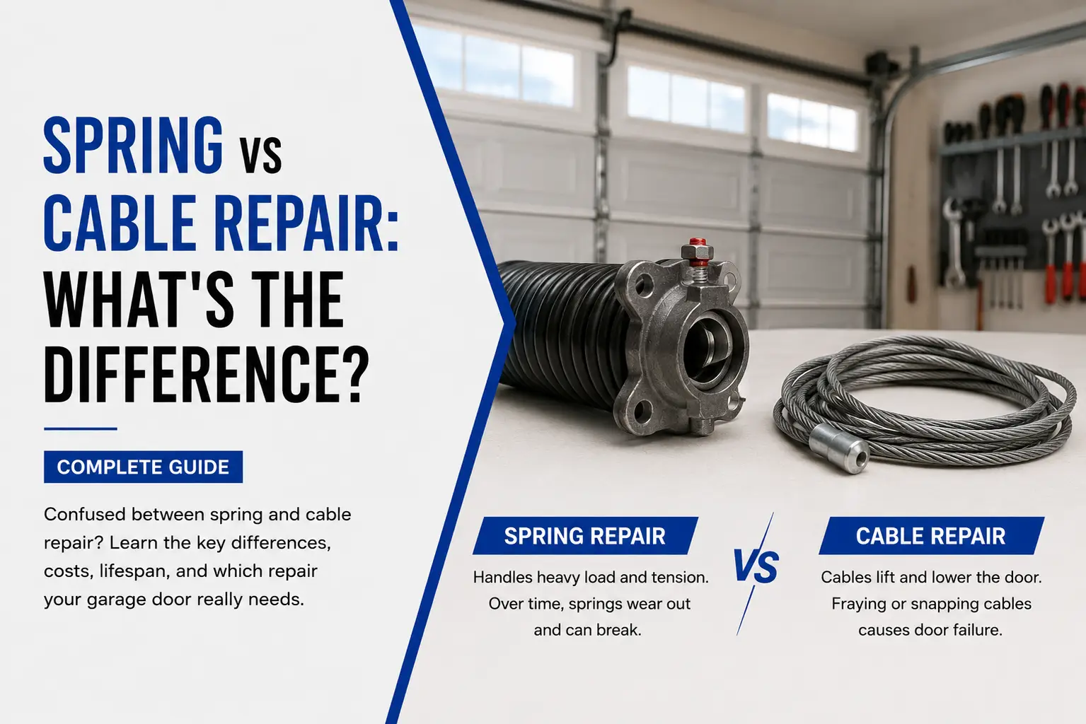 What’s the Difference Between Spring and Cable Repair?
