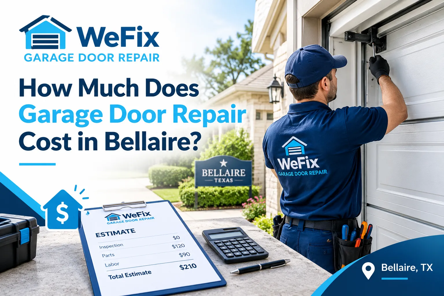 How Much Does Garage Door Repair Cost in Bellaire?